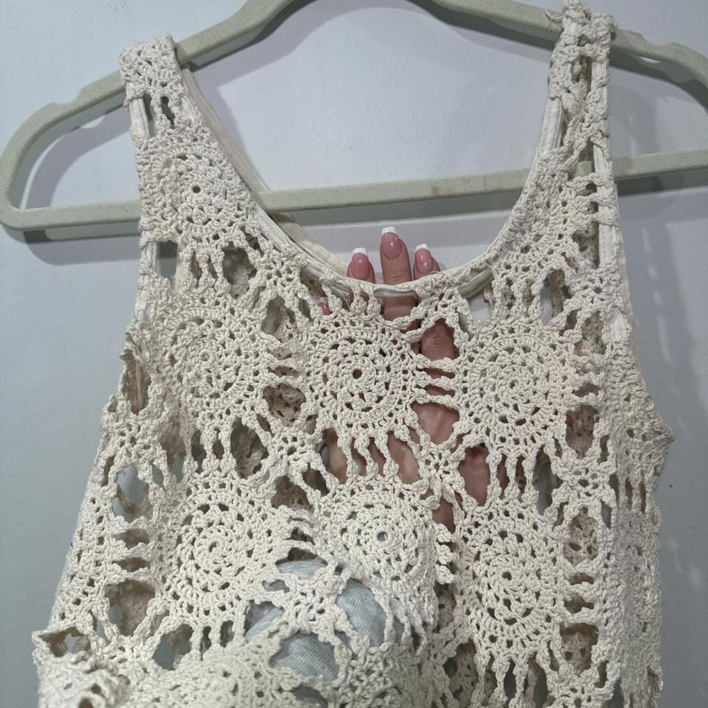 Vintage‎ crochet tank top with a boho vibe